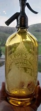 Fine & Rare Vintage Schweppes 38 Advertising Amber Glass Bar Top Soda Syphon