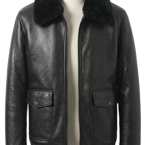Men black aviator - men, sheepskin