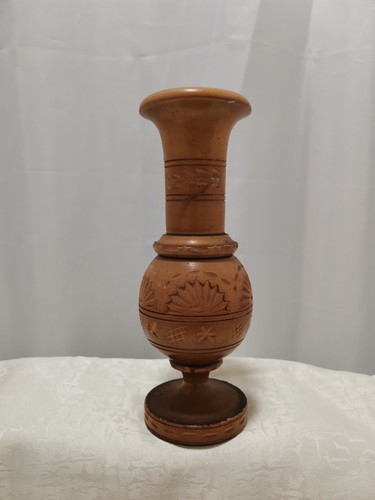 Hand carved wooden vase - hand,