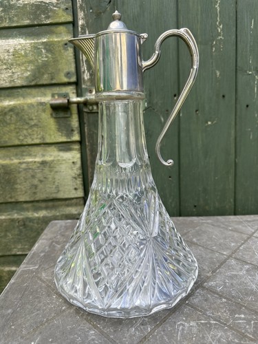 Vintage decanter cut glass - cut,