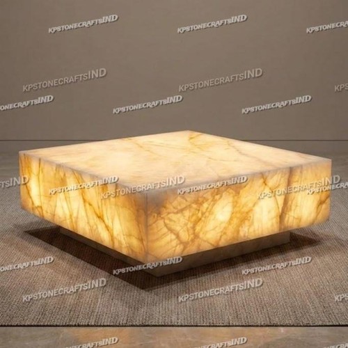 Backlit white onyx coffee - white,