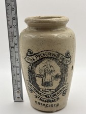 VICTORIAN PICTORIAL CREAM POT KITCHENALIA WIGTOWNSHIRE CREAMERY STRANRAER