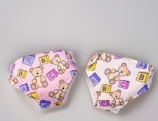 2 Dolls Nappies fits LITTLE