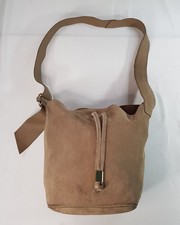 MANGO BEIGE SUEDE LEATHER HOBO