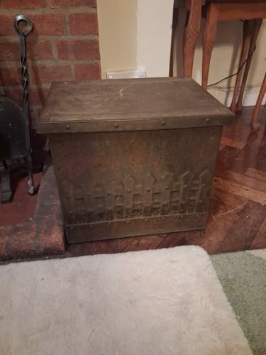 Vintage brass embossed coal