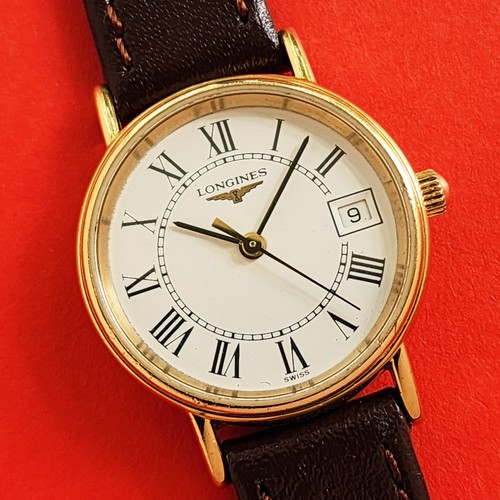 Longines white roman numeral - longines,
