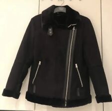 Topshop Black Jacket  Size 6 UK Women’s Faux Fur Coat