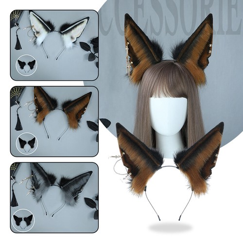 Faux fur wolf ear - faux,