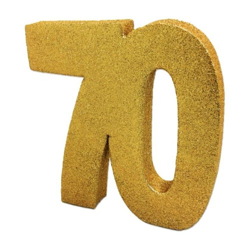 Glitter gold 70th - glitter,