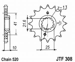 Sprocket chain kit yamaha - chain,