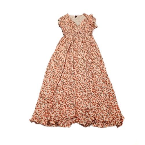 Womens orange floral maxi - womens,