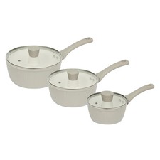 Haden 3 Piece Ribbed Saucepan