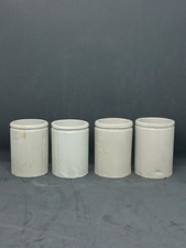 4 Small Off White Stoneware