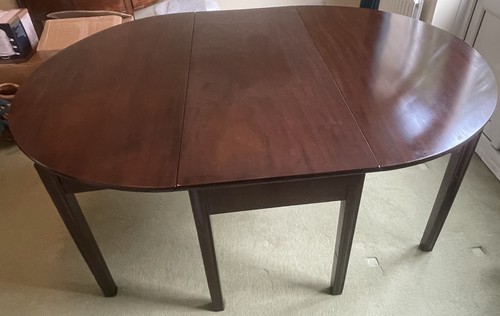 Georgian oval mahogany - , drop
