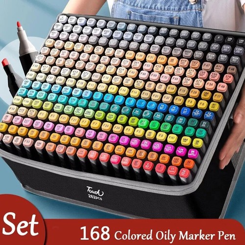 168 colour brush pens - 168, dual