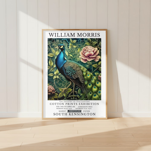 William morris peacock - morris, print