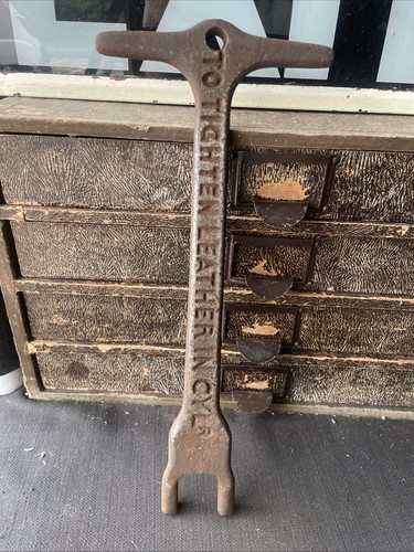 Vintage leather tighter tool - leather,