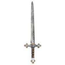 SILVER 28" KNIGHTS SWORD GLADIATOR TOY SET MEDIEVAL WARRIOR FANCY DRESS COSTUME