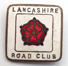 Vintage Lancashire Road Cycling Club Enamel Badge Brooch 1950's