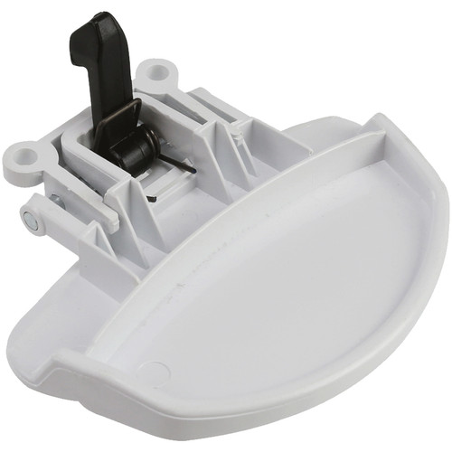 White washing machine door - white,