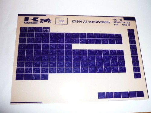 Kawasaki microfiche kr250 c2 - ,