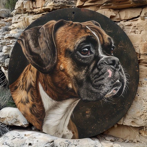 Printing boxer dog tin - printing,