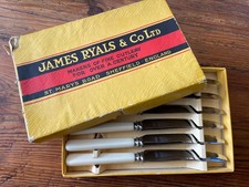Vintage Firth Stainless tea knives James Ryals & Co Ltd Sheffield England Boxed