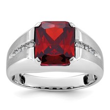 14k White Gold Men's Created