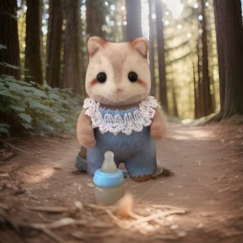 Sylvanian families baby racoon - sylvanian,