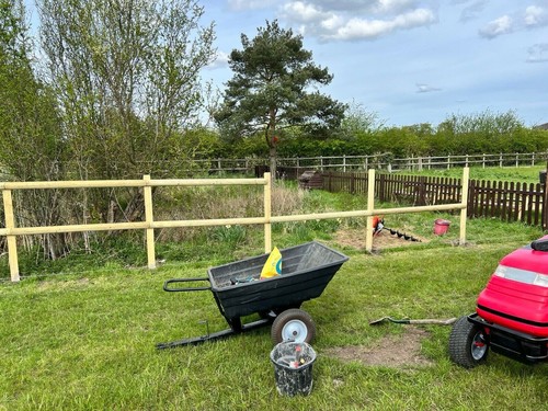 Half round wooden - round, fencing