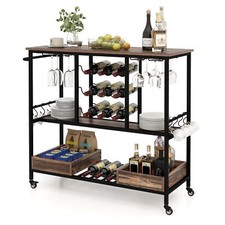 3 Tiers Bar Cart Home Serving