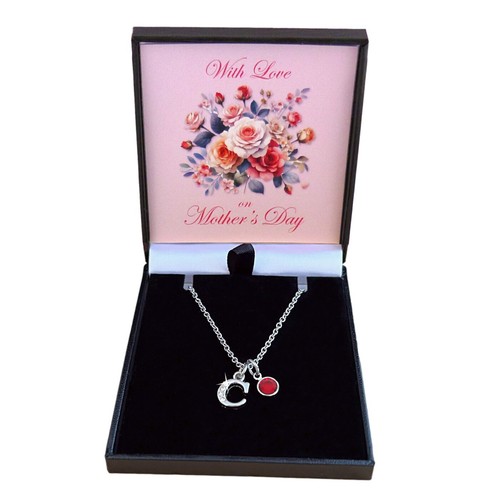 Silver letter necklace with - silver,