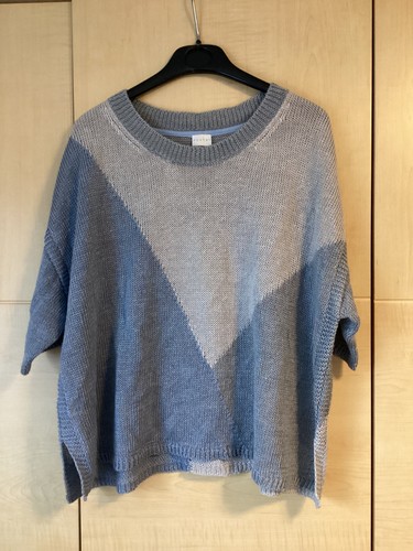 Poetry blue grey linen short - poetry, blue/grey