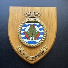 Bb31- Vintage British Royal Navy HMS Montclare Wall Plaque