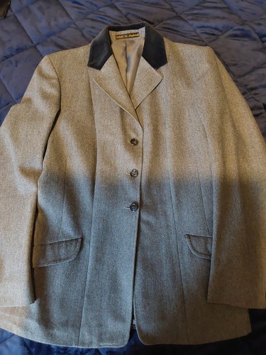 Vintage blue tweed hacking