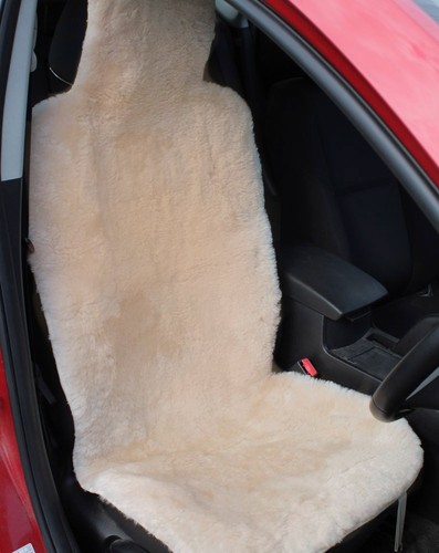 Natural sheepskin car seat - natural,