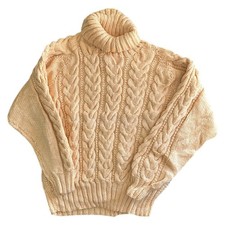 Vintage Yellow Wool Aran Knit