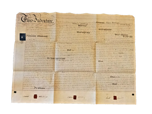 Victorian vellum indenture - victorian,
