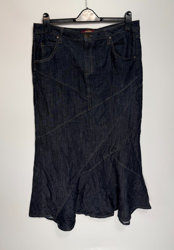 Y2k vintage mermaid denim midi - y2k,