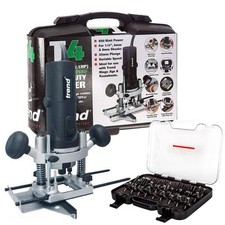 Trend T4ELK 1/4" Variable Speed Router 110V/850W With 1/4" 35 Piece Cutter Set