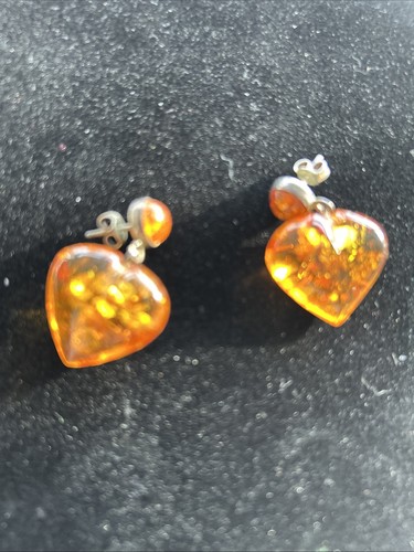 925 silver amber heart - 925,