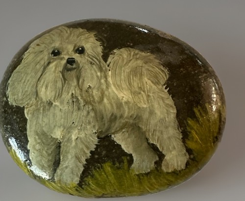 Hand painted rock - hand,