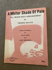 A Whiter Shade Of Pale for Organ Solo Original Version 1967