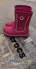Crocs Kids Wellies Pink Size 3 J 34/35 NEW