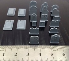 20x N Gauge 1:148 Gravestones  – Model Railway Scenery Accessories (DARK  GREY)