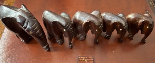 Vtg hand carved ebony - hand, wood
