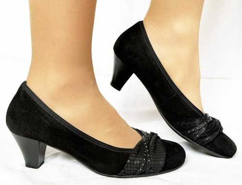 Women gabor heels black suede - heels,