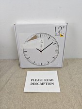TOHOOYO Wall Clock 12 Inch Non-ticking Silent Quartz Decorative Clocks (READ)