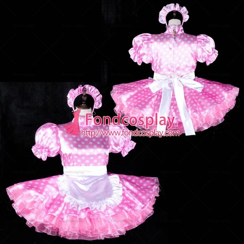 Sissy maid short pink - maid,