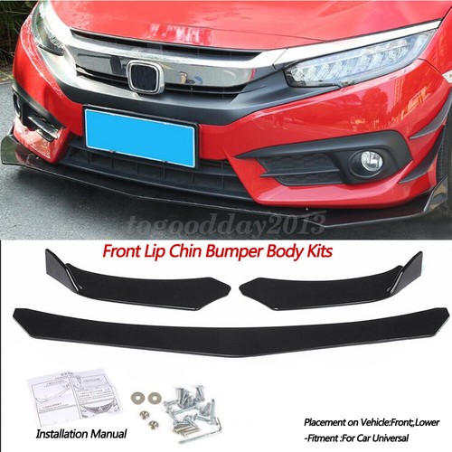 Black front lip chin bumper - chin,